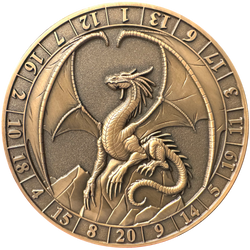 Dice Coin - D20 Gold Dragon