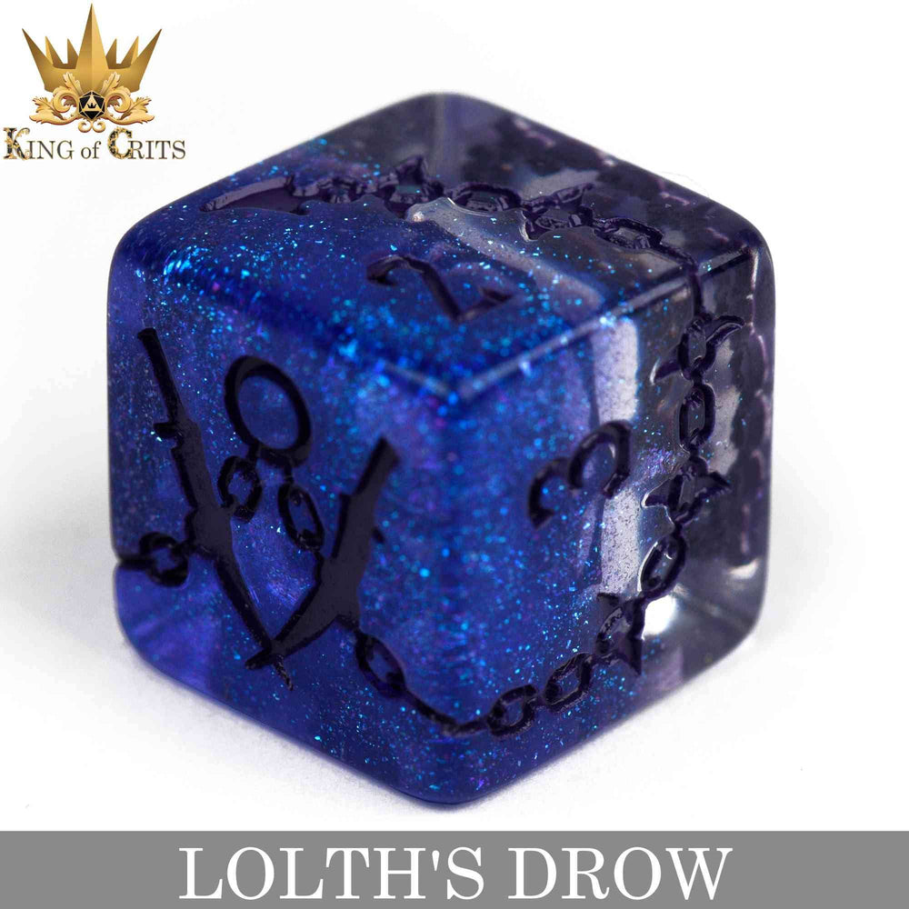King of Crits Dice Set - Lolth's Drow (11-Piece)