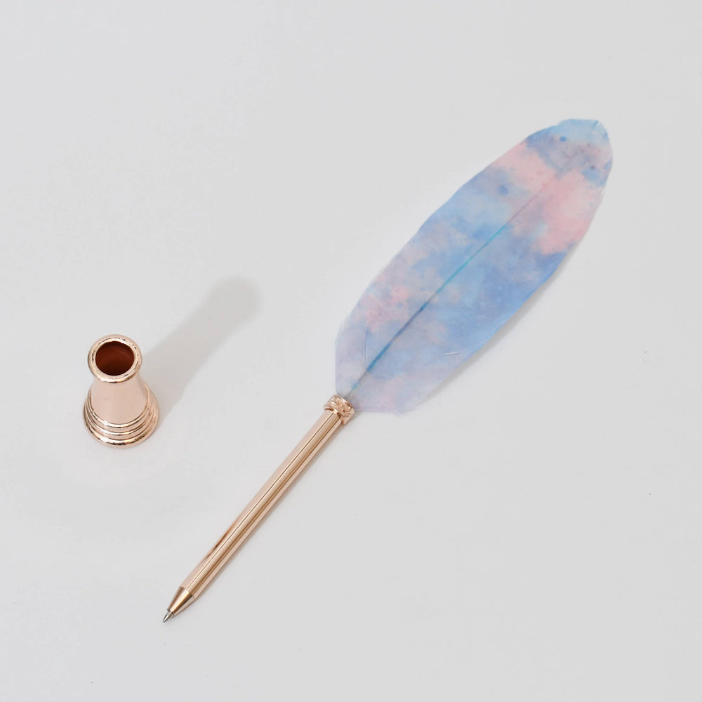 Quill Ballpoint Pen & Stand Set - Time Concept Blue