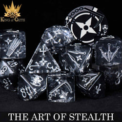 King of Crits Dice Set - The Art of Stealth (11-Piece)