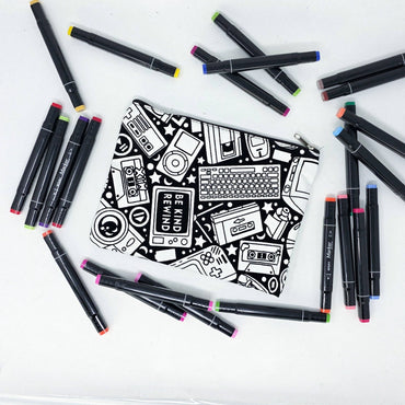 Color Your Own - Pencil Case (Retro Tech)