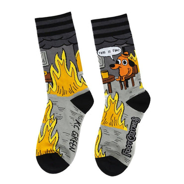 Crew Socks - This is Fine (Noir Edition)