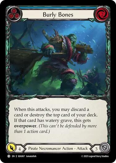 Burly Bones (Blue) [SEA067] (High Seas)  Rainbow Foil