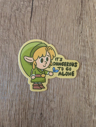 Vinyl Sticker - Zelda Dangerous Alone