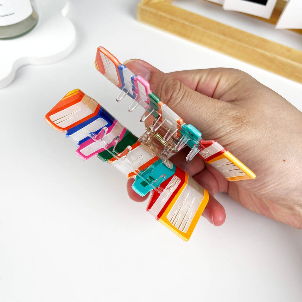 Hair Clip - Books Stacked