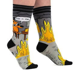 Crew Socks - This is Fine (Noir Edition)