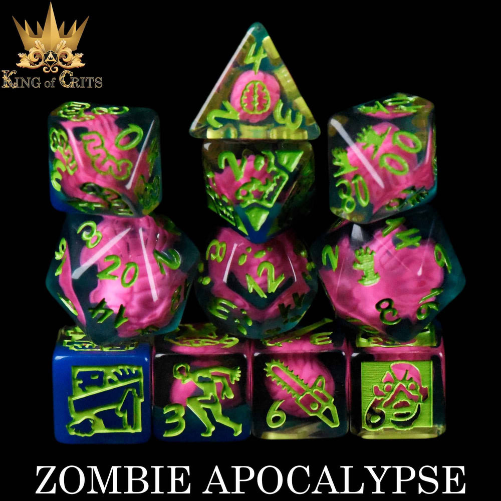 King of Crits Dice Set - Zombie Apocalypse (11-Piece)