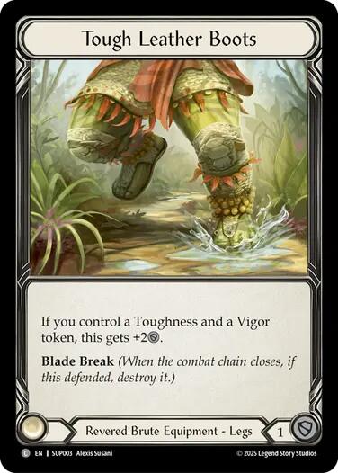 Tough Leather Boots (Cold Foil) [SUP003] (Super Slam)  Cold Foil