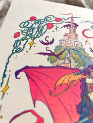 Riso Print - Dragon Witch