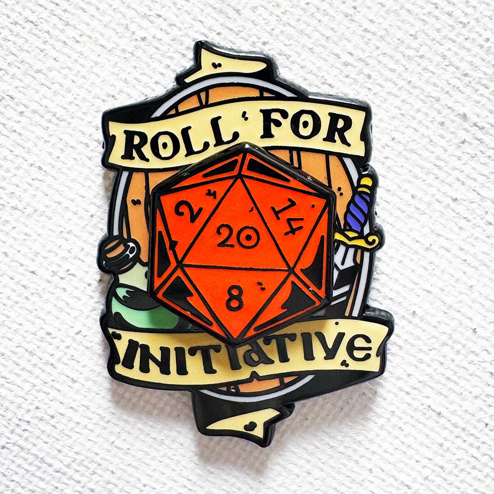 Enamel Pin - Roll For Initiative D20