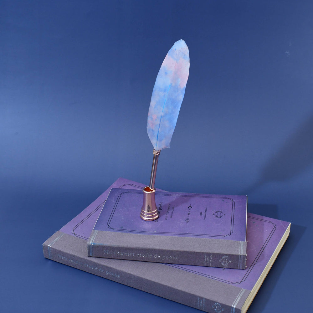 Quill Ballpoint Pen & Stand Set - Time Concept Blue