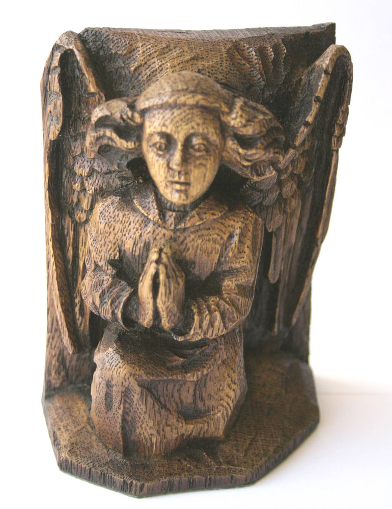 Reproduction Medieval Carving - Angel Corbel Praying