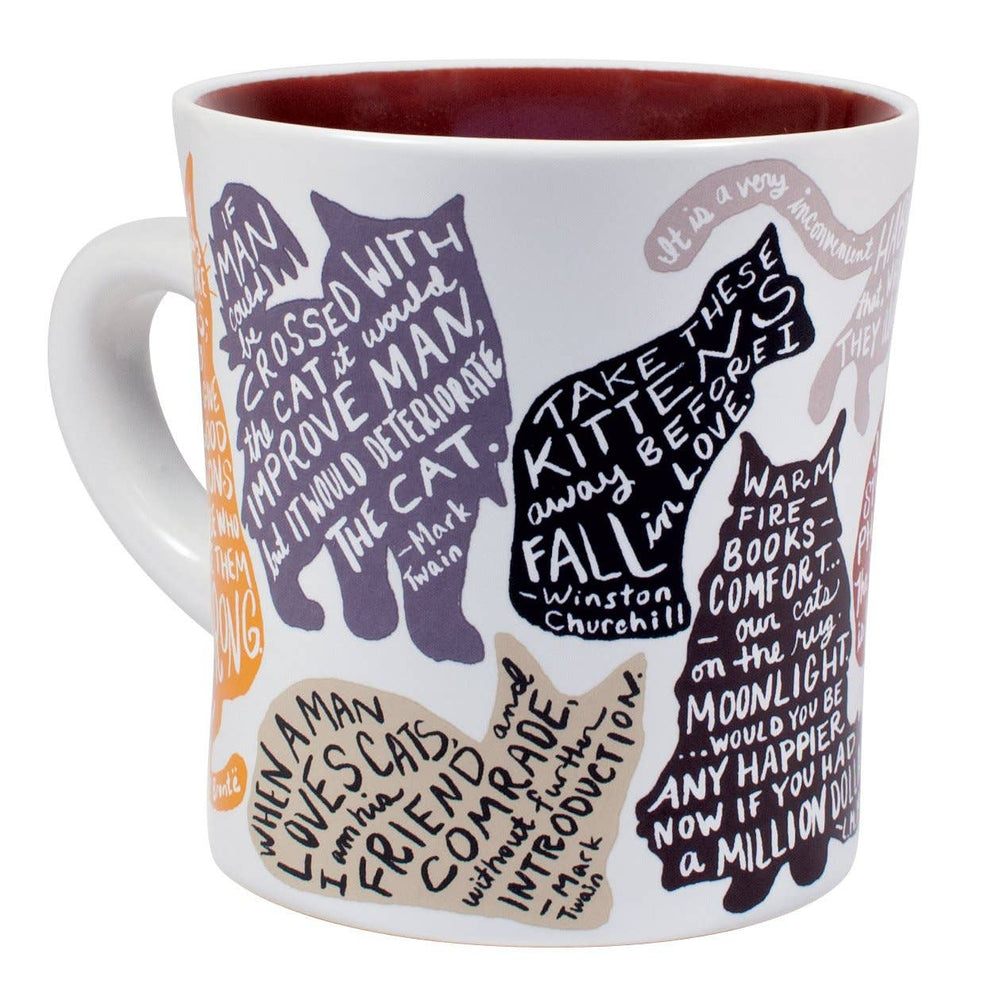 Ceramic Mug - Literature Cat Quotes