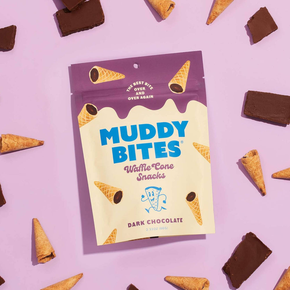 Muddy Bites - Dark Chocolate Waffle Cone Snacks