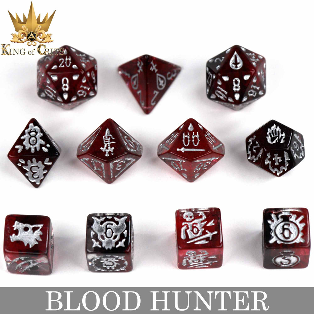 King of Crits Dice Set - Blood Hunter (11-Piece)