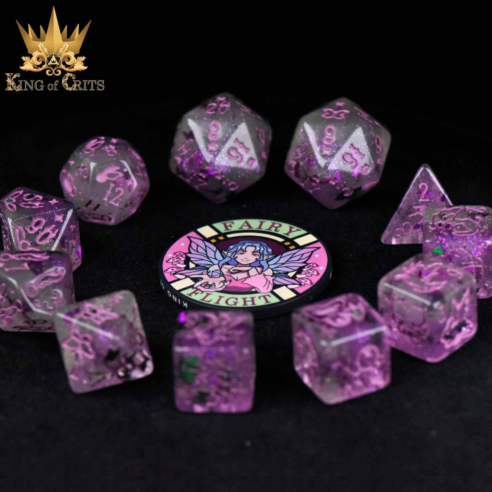 King of Crits Dice Set - Fairy Flight (11-Piece)