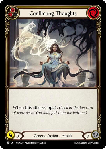 Conflicting Thoughts (Yellow) [OMN220] (Omens of the Third Age)  Rainbow Foil