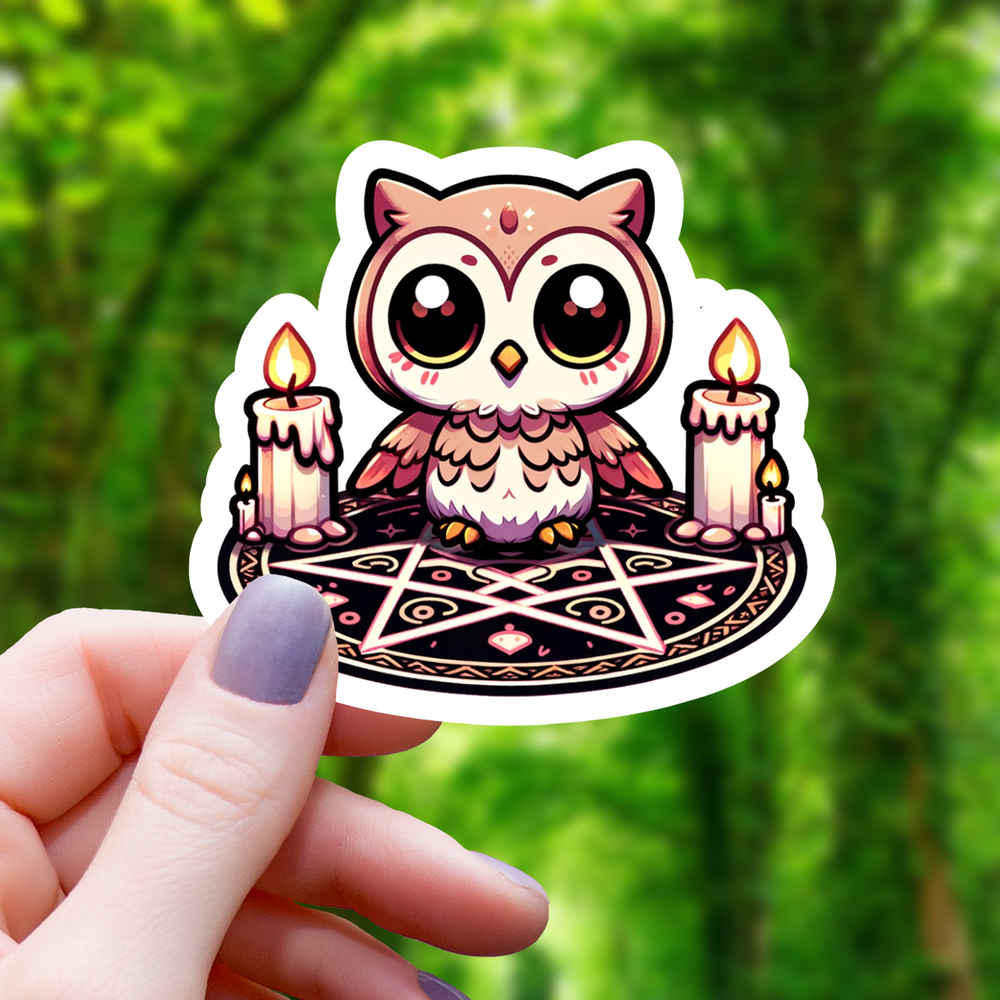 Vinyl Sticker - Pentagram Chibi Owl