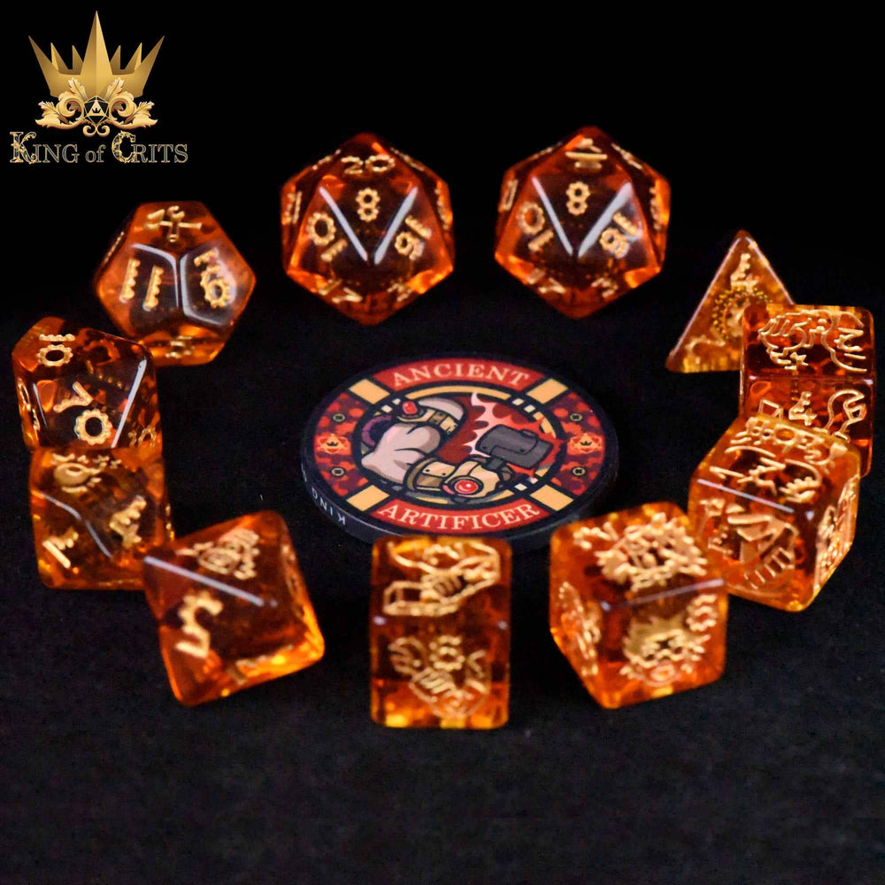 King of Crits Dice Set - Ancient Artificer (11-Piece)