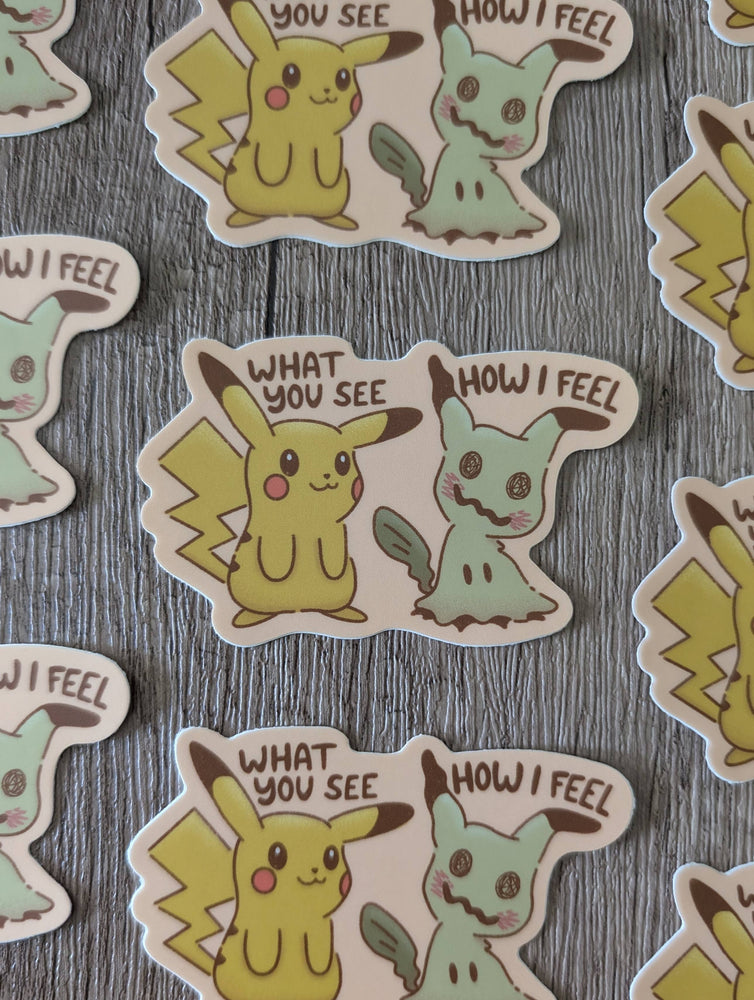 Vinyl Sticker - Pokémon Pikachu Mimikyu Masked