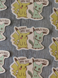 Vinyl Sticker - Pokémon Pikachu Mimikyu Masked
