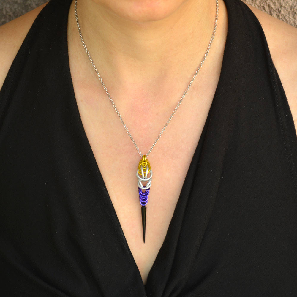 Pridemaille Spike Pendant - Nonbinary