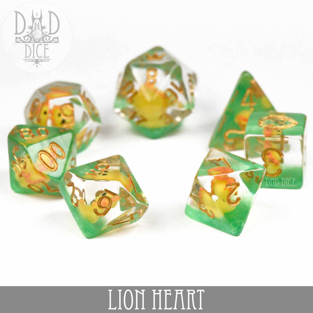 RPG Dice Set - Lion Heart