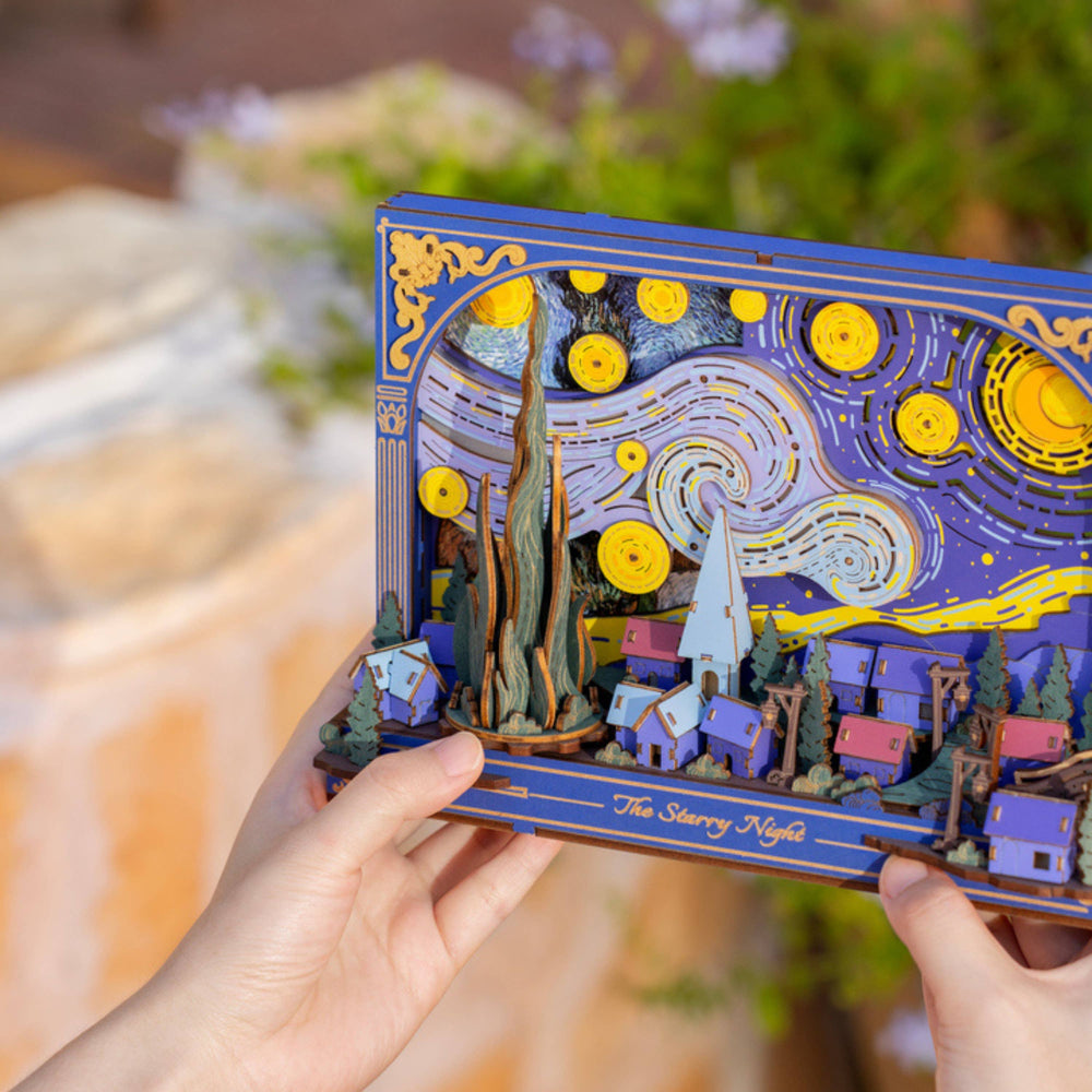 3D Wooden Puzzle - The Starry Night