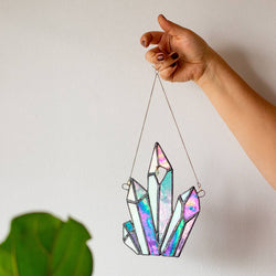 Stained Glass Suncatcher - Hanging Crystal