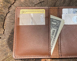 Leather Wallet - Great Wave (Tan)