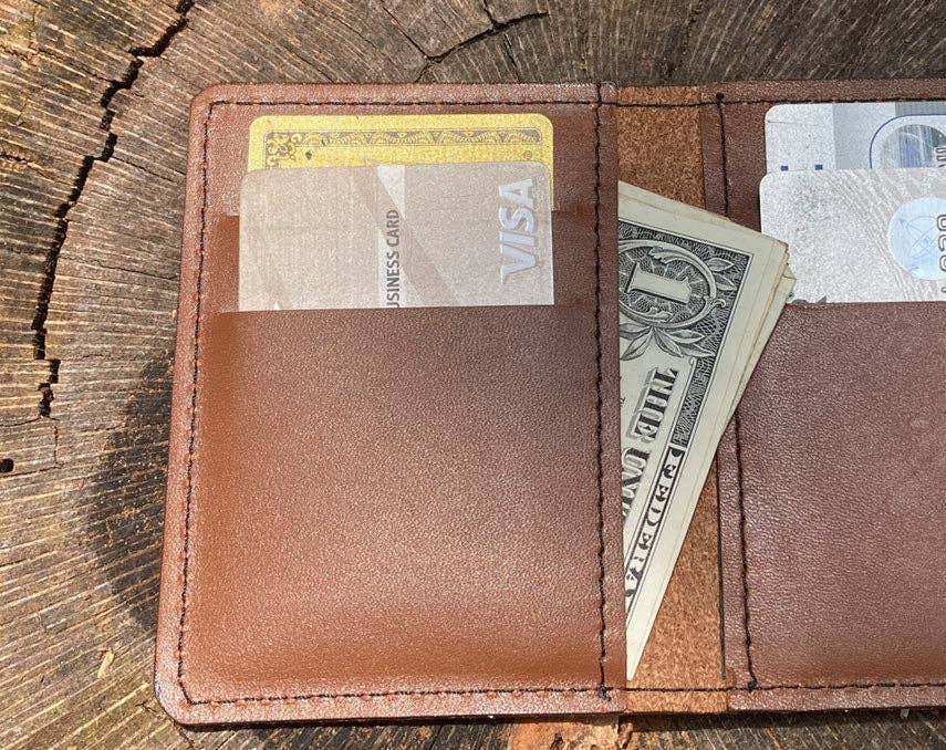 Leather Wallet - King of Hearts (Brown)