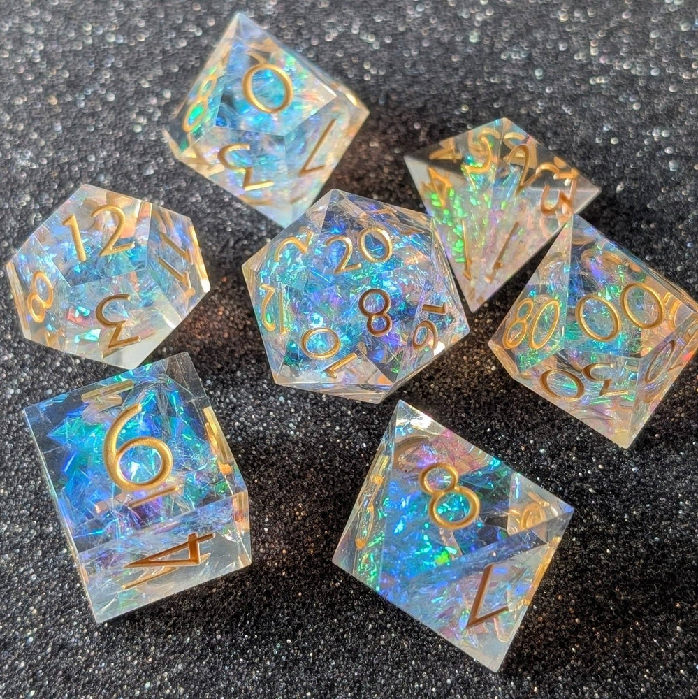 Ebonwood Dice Set - Golden Valor
