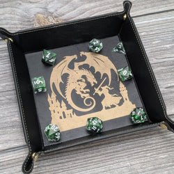Vegan Leather Dice Tray - Dragon's Last Stand