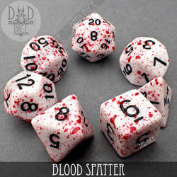 RPG Dice Set - Blood Spatter