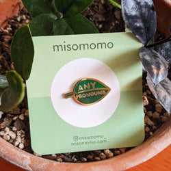 Enamel Pin - Pronoun Leaf (Any Pronouns)