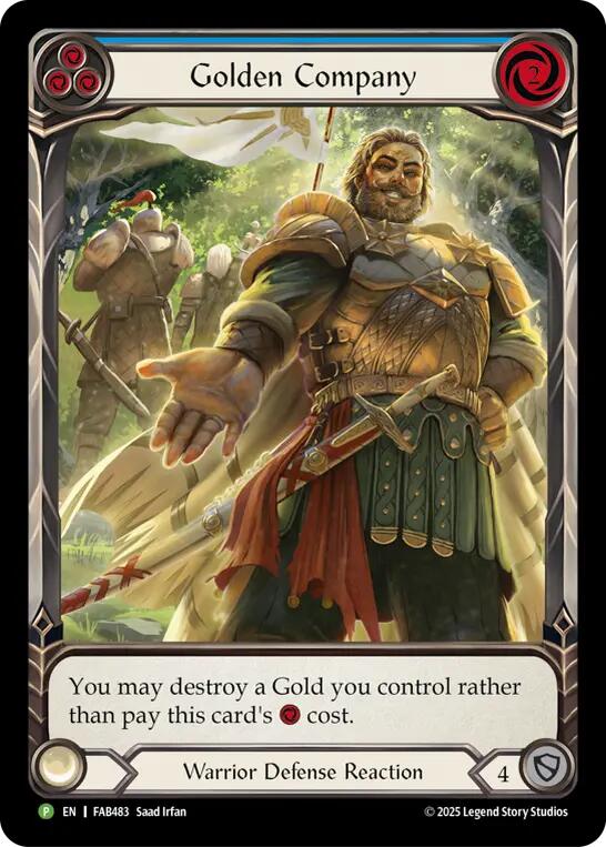 Golden Company (Blue) [FAB483] (Promo)  Rainbow Foil