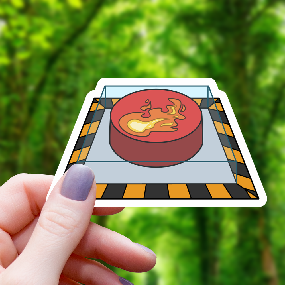 Vinyl Sticker - Fireball Emergency Button