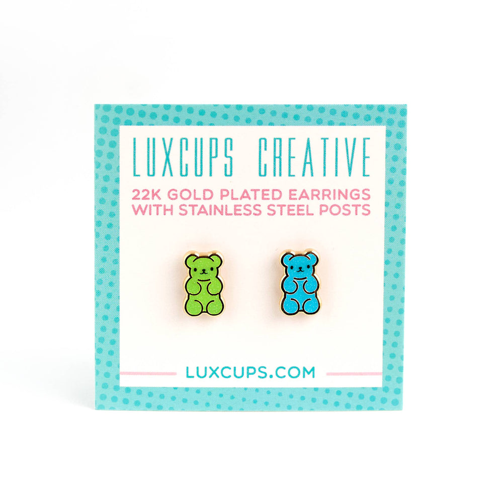 Enamel Earrings - Gummy Bear