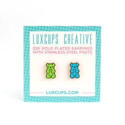 Enamel Earrings - Gummy Bear