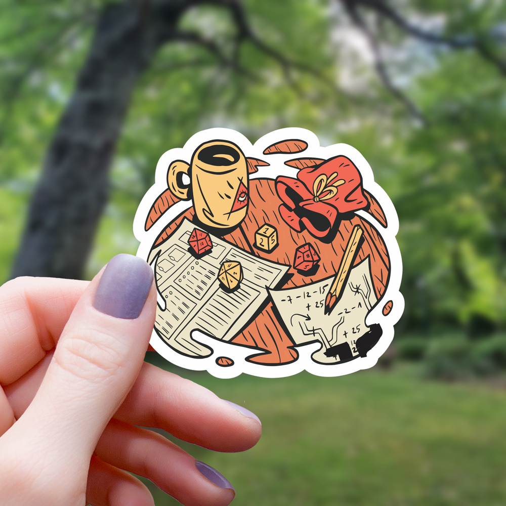 Vinyl Sticker - RPG Tabletop Scene