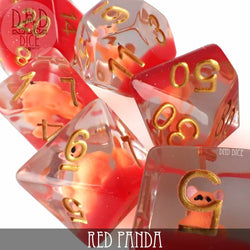 RPG Dice Set - Red Panda