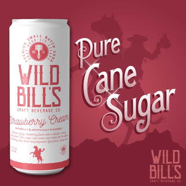 Cane Sugar Craft Soda - Strawberry Cream