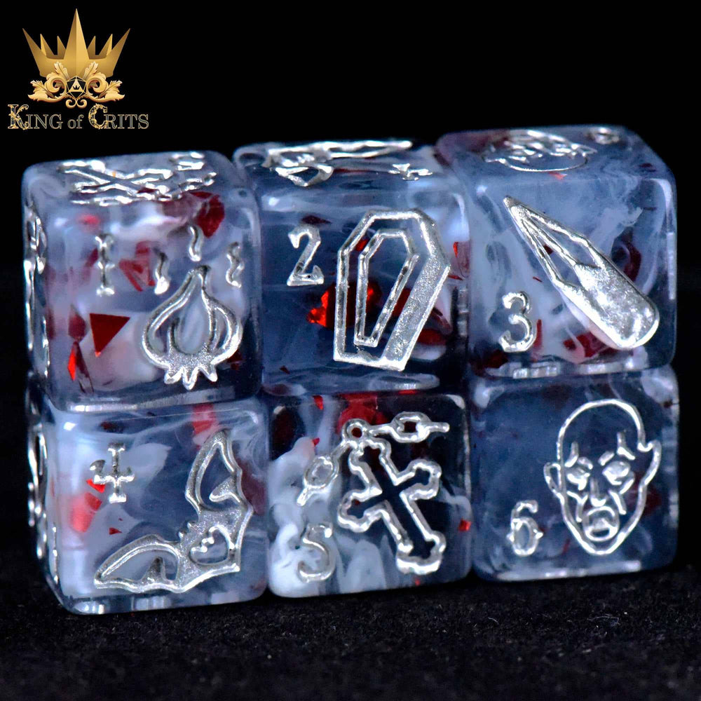 King of Crits Dice Set - Vampiric Bloodline (11 Dice Set)