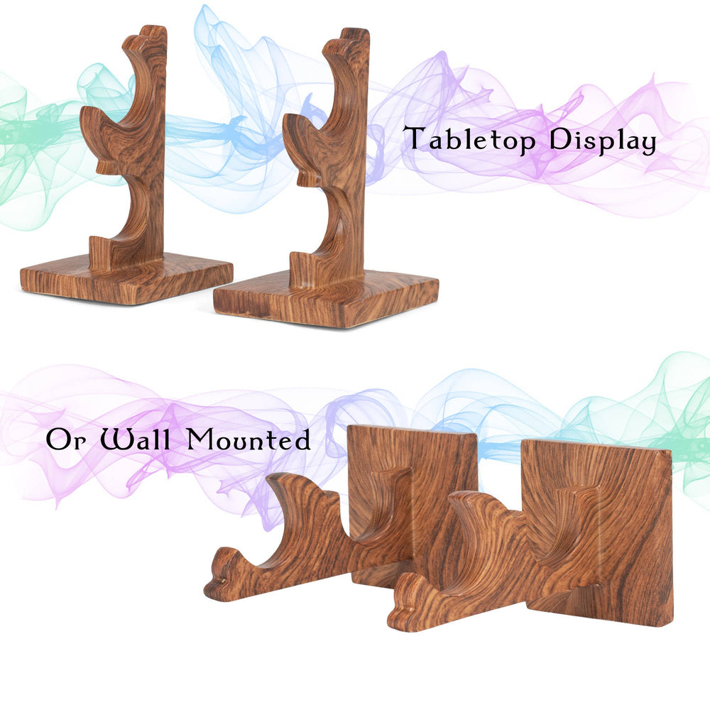 Resin Wand Display - Scrolled Dark