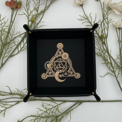 Vegan Leather Dice Tray - Moon Magic