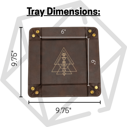 Vegan Leather Dice Tray - Arcane Geometry