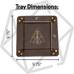 Vegan Leather Dice Tray - Arcane Geometry