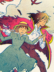 Riso Print - Howl's Moving Castle