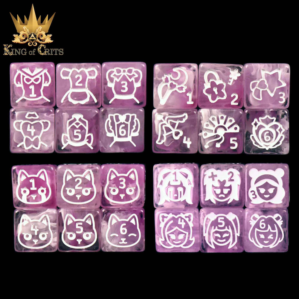 King of Crits Dice Set - Magical Girls (11-Piece)