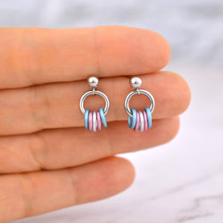 Pridemaille Tiny Hoop Earring - Transgender Pride